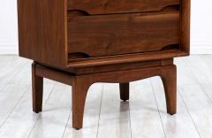 Kent Coffey Mid Century Modern Sculpted Walnut Night Stand - 2359054