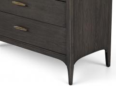 Kent Coffey Mid Century Modern Tall Chest Cabinet in Smoked Graphite Finish by Kent Coffey - 4792176