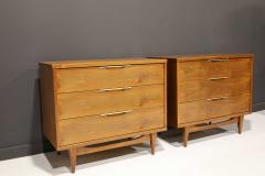 Kent Coffey Pair of Kent Coffey Tableau Nightstands in Walnut - 2405458