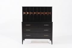 Kent Coffey Perspecta Collection Walnut and Rosewood Chest of Drawers C 1950s - 3346525