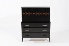 Kent Coffey Perspecta Collection Walnut and Rosewood Chest of Drawers C 1950s - 3346527