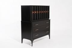 Kent Coffey Perspecta Collection Walnut and Rosewood Chest of Drawers C 1950s - 3346528