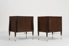 Kent Coffey Walnut and Brass End Table by Kent Coffey C 1950s - 3918254