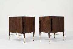 Kent Coffey Walnut and Brass End Table by Kent Coffey C 1950s - 3918255