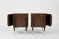 Kent Coffey Walnut and Brass End Table by Kent Coffey C 1950s - 3918256