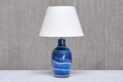 Kent Eriksson Kent Eriksson Table Lamp in Gradient Blue Glaze Designhuset Sweden 1970s - 4379807