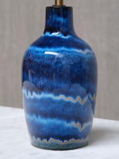Kent Eriksson Kent Eriksson Table Lamp in Gradient Blue Glaze Designhuset Sweden 1970s - 4379809