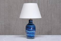 Kent Eriksson Kent Eriksson Table Lamp in Gradient Blue Glaze Designhuset Sweden 1970s - 4379811