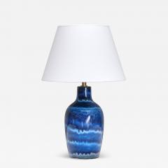 Kent Eriksson Kent Eriksson Table Lamp in Gradient Blue Glaze Designhuset Sweden 1970s - 4379858
