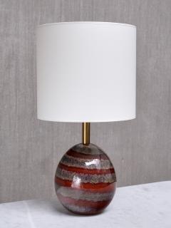 Kent Eriksson Pair of Kent Eriksson Glazed Ceramic Oval Table Lamps Designhuset Sweden 1970s - 4413406