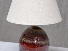 Kent Eriksson Pair of Kent Eriksson Glazed Ceramic Oval Table Lamps Designhuset Sweden 1970s - 4469007