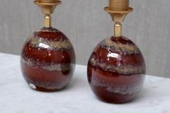 Kent Eriksson Pair of Kent Eriksson Glazed Ceramic Oval Table Lamps Designhuset Sweden 1970s - 4469008