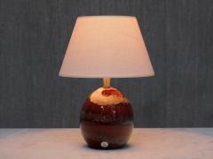 Kent Eriksson Pair of Kent Eriksson Glazed Ceramic Oval Table Lamps Designhuset Sweden 1970s - 4469012