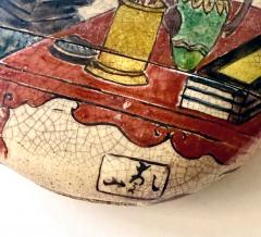 Kenzan Ogata Rare Japanese Ceramic Glazed Inro with Ojime Ogata Kenzan Edo Period - 4401658