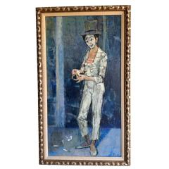 Kero Antoyan Mid Century Modern Kero Antoyan Abstract Modernist Clown Oil Painting - 4239797