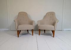 Kerstin H rlin Holmquist Midcentury Kerstin Horlin Holmquist Big Adam Lounge Chairs NK Sweden 1950s - 3031572