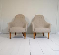 Kerstin H rlin Holmquist Midcentury Kerstin Horlin Holmquist Big Adam Lounge Chairs NK Sweden 1950s - 3031582