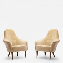 Kerstin H rlin Holmquist Pair of Kerstin H rlin Holmquist Adam Armchairs Sweden 1950s - 3487685