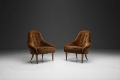Kerstin H rlin Holmquist Pair of Little Eva Chairs by Kerstin H rlin Holmquist Sweden 1950s - 4580647