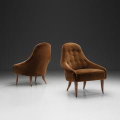 Kerstin H rlin Holmquist Pair of Little Eva Chairs by Kerstin H rlin Holmquist Sweden 1950s - 4590012