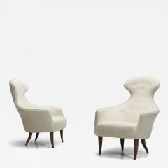 Kerstin H rlin Holmquist Stora Eva Armchairs by H rlin Holmquist for Nordiska Kompaniet Sweden 1950s - 4692080