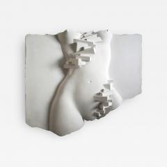 Kevin Kelly White Resin Nude Torso Sculpture - 3223810