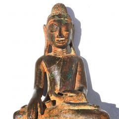 Khmer Bronze Maitreya Buddha 17th 18th Century with Writings - 3078584
