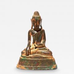 Khmer Bronze Maitreya Buddha 17th 18th Century with Writings - 3081568