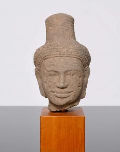 Khmer Sandstone Buddha Shiva Head 11th Century - 3009312