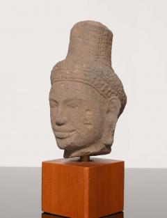Khmer Sandstone Buddha Shiva Head 11th Century - 3009313