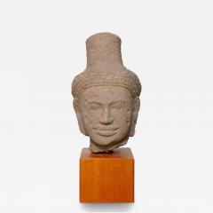 Khmer Sandstone Buddha Shiva Head 11th Century - 3012457
