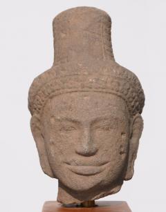 Khmer Sandstone Buddha Shiva Head 11th Century - 3061364