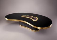 Kidney Shaped Amethyst and Resin Coffee Table - 1651450