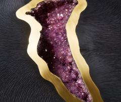 Kidney Shaped Amethyst and Resin Coffee Table - 1651458