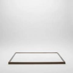 Kifu Augousti Extra Large Square Tray in White Shagreen with Bronze Patina Brass by Kifu Paris - 3845272
