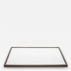 Kifu Augousti Extra Large Square Tray in White Shagreen with Bronze Patina Brass by Kifu Paris - 3846129