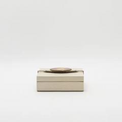 Kifu Augousti Set of 2 Boxes in Oak with Semi Precious Stone and Brass by Kifu Paris - 3844490