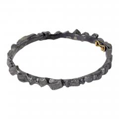 Kika Alvarenga Kika Alvarenga Oxidized Sterling Silver Beyond Bangle Bracelet - 4812104