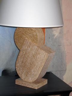 Kimille Taylor Natural Cerused Oak Table Lamps by Kimille Taylor Pierre  - 291533