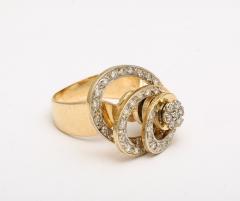 Kinetic Diamond 14 k Gold Spinner Ring - 3583628