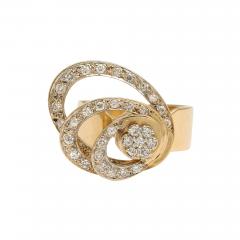 Kinetic Diamond 14 k Gold Spinner Ring - 3590732