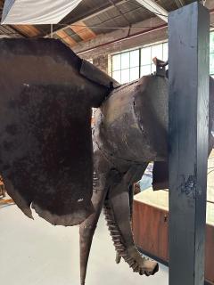 Kioko Mwitiki Metal Elephant Head Sculpture by by Renown Kenyan Artist Kioko Mwitiki - 4342073