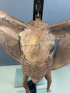 Kioko Mwitiki Metal Elephant Head Sculpture by by Renown Kenyan Artist Kioko Mwitiki - 4342074