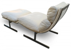 Kipp Stewart Kipp Stewart Directional Original Leather Stainless Steel Lounge Chair Ottoman - 2757037