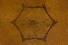 Kipp Stewart Kipp Stewart For Drexel Wooden Inlay Hexagon Circular Tripod End Side Table - 3170062