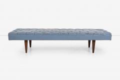 Kipp Stewart Kipp Stewart for Calvin Furniture Blue Leather Diamond Tufted Daybed 1960 - 4112455