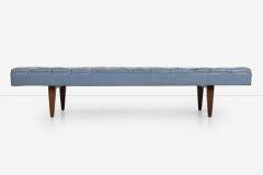 Kipp Stewart Kipp Stewart for Calvin Furniture Blue Leather Diamond Tufted Daybed 1960 - 4112456