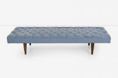 Kipp Stewart Kipp Stewart for Calvin Furniture Blue Leather Diamond Tufted Daybed 1960 - 4112457