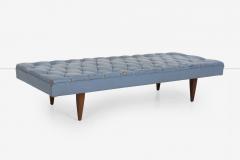 Kipp Stewart Kipp Stewart for Calvin Furniture Blue Leather Diamond Tufted Daybed 1960 - 4112460
