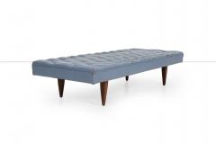 Kipp Stewart Kipp Stewart for Calvin Furniture Blue Leather Diamond Tufted Daybed 1960 - 4112461